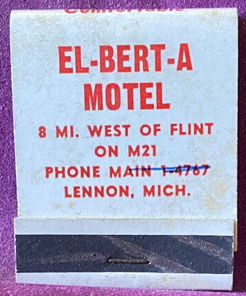 El-Bert-A Motel & Coffee Shop - Old Matchbook